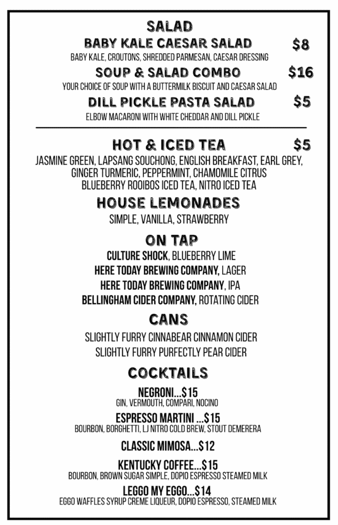 Little Jaye Menu Feb. 2026